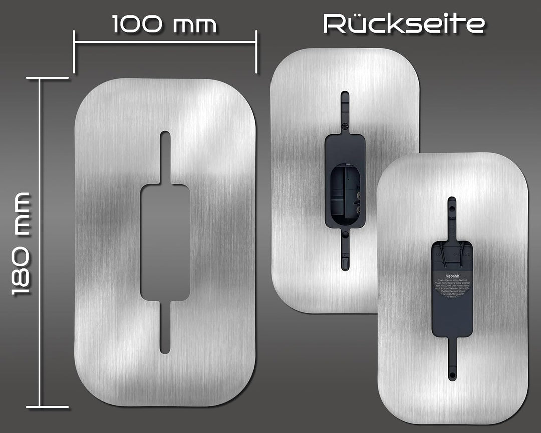 Edelstahl Blende | Zubehör für Reolink Video-Türklingel | Battery, 5MP, Ultra HD, 2K, 4MP, WiFi, PoE