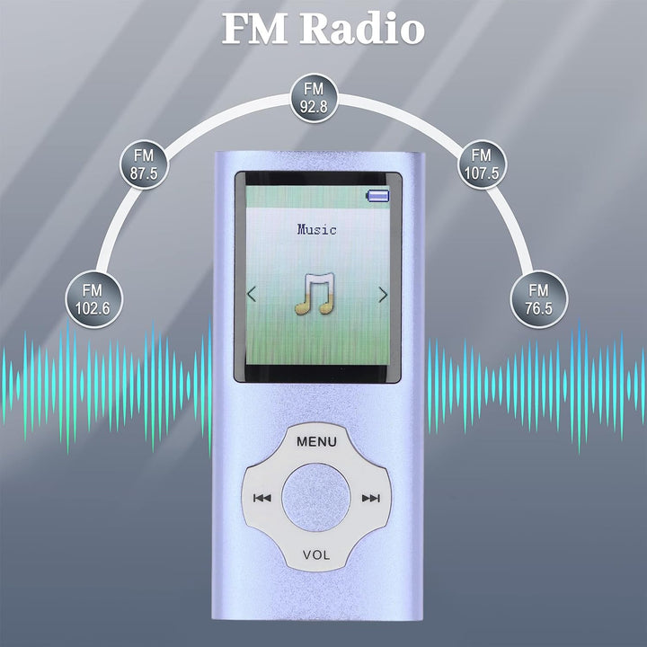 MP3-Player, Tragbarer Digitaler Musik-MP3-MP4-Player mit Integriertem Lautsprecher, 1,8-Zoll-Bildsch