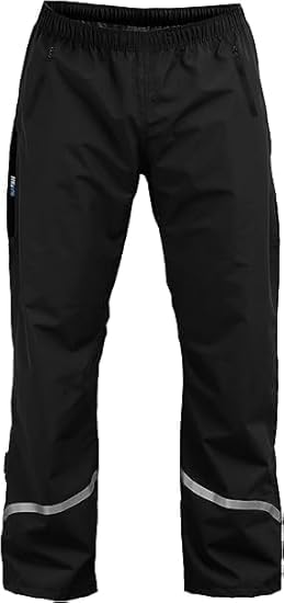 Oberle Schwarze Rubberneck NXSVN Fahrrad Regenhose mit 3M Reflektoren, Atmungsaktiv, Reflektierend G