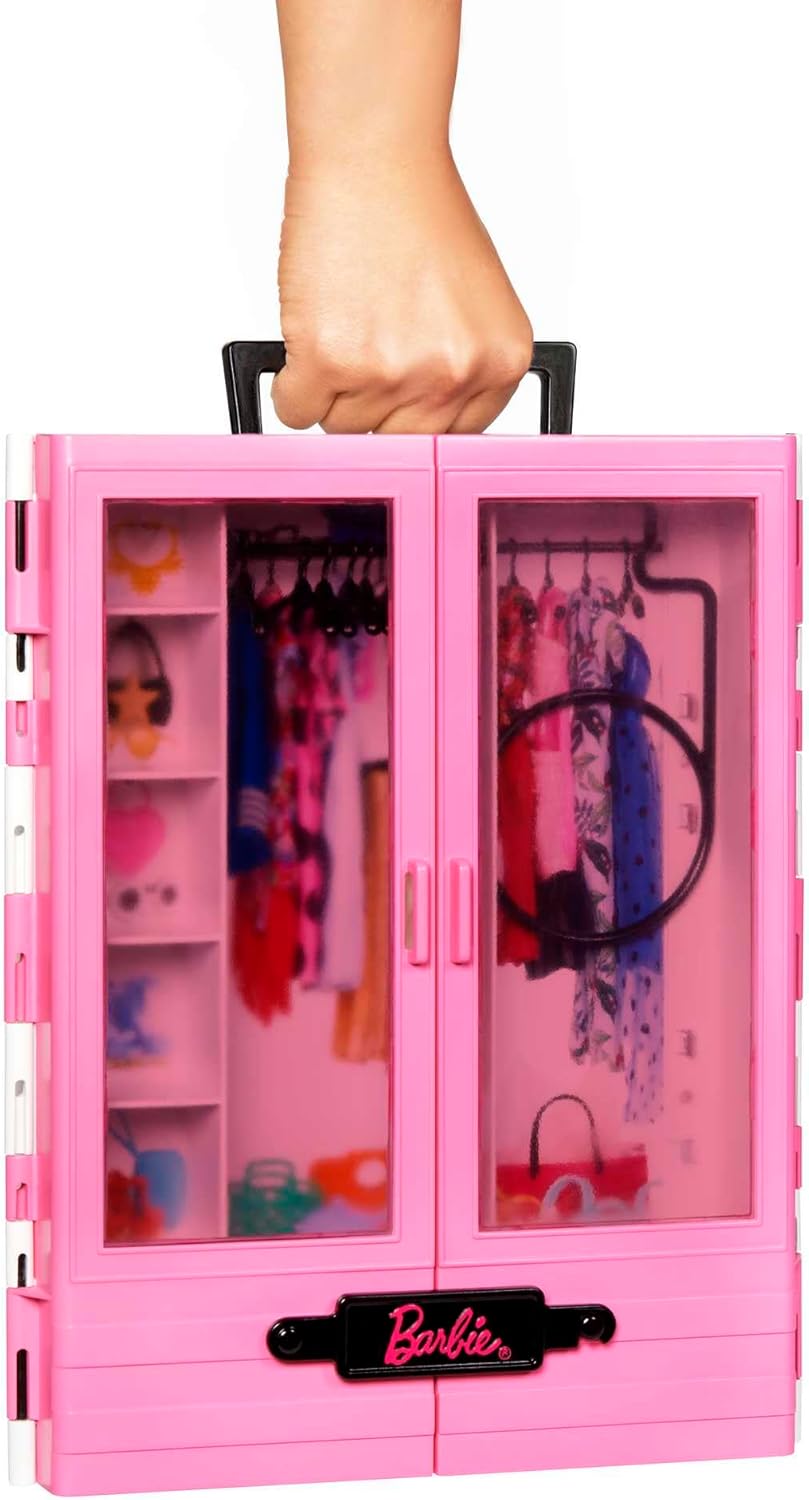 Barbie GBK11 - Traum Kleiderschrank, tragbares Modespielzeug für Kinder von 3 bis 8 Jahren Alter Ult
