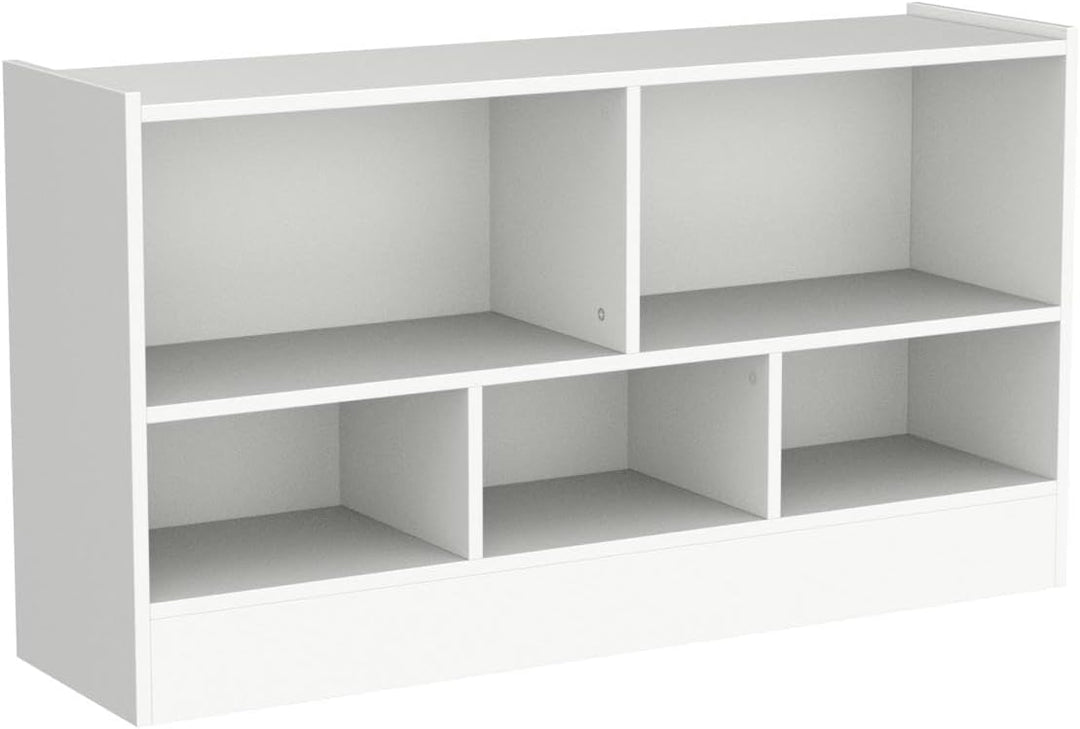COSTWAY Kinder Spielzeugschrank Holz, Spielzeugregal mit 2 grossen Fächern und 3 kleinen Fächern, of