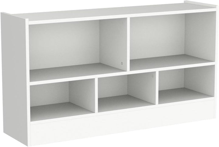 COSTWAY Kinder Spielzeugschrank Holz, Spielzeugregal mit 2 grossen Fächern und 3 kleinen Fächern, of
