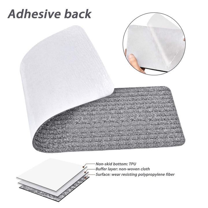 MBIGM 15er Set Stufenmatten 20 cm X 65 cm Treppenteppich Selbstklebend Sicherheit Stufenteppich für