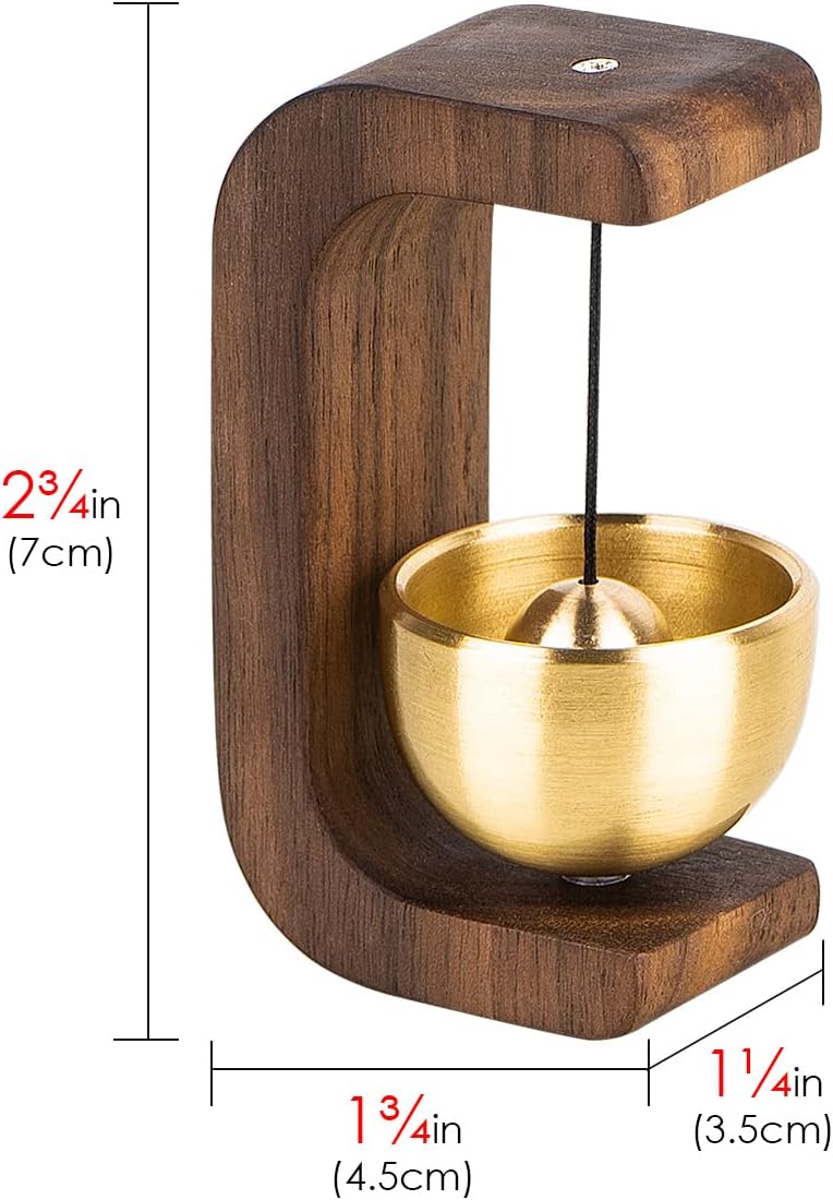 Goldene dekorative Shopkeepers Glocke für Türöffnung – magnetische Holz-Türklingel mit Messingglocke