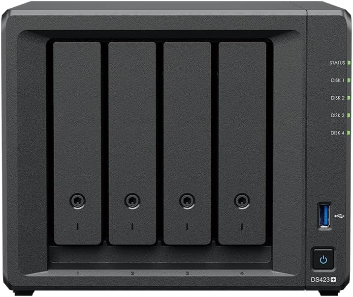 Synology DS423+ 4-Bay Diskstation NAS (Intel Celeron J4125 4-Core 2GB Ram 2xRJ-45 1GbE LAN-Port) 16T