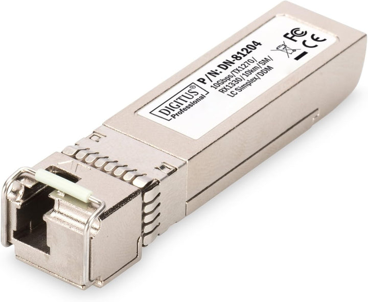 DIGITUS 10 Gbit Universal SFP+ Modul, Mini GBIC, Singlemode, LC Simplex (BiDi), Tx 1270 / Rx 1330, 1