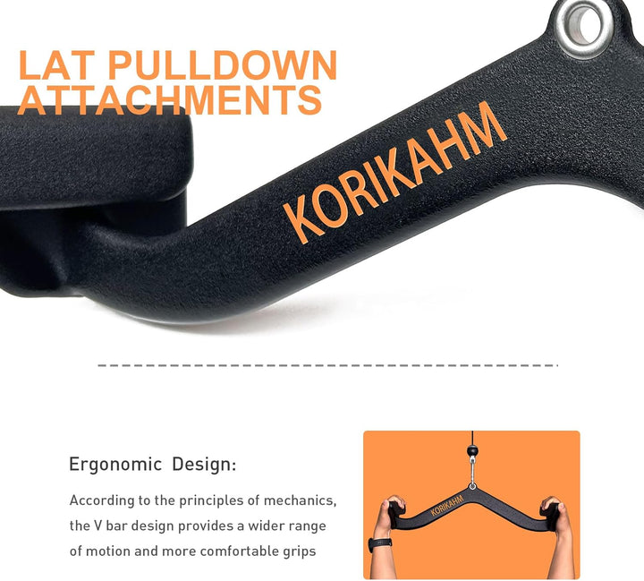 Ergonomic Design Lat Pull down Bar Grip Handle, Lat Pulldown Attachments, Strength Trainer for Athle