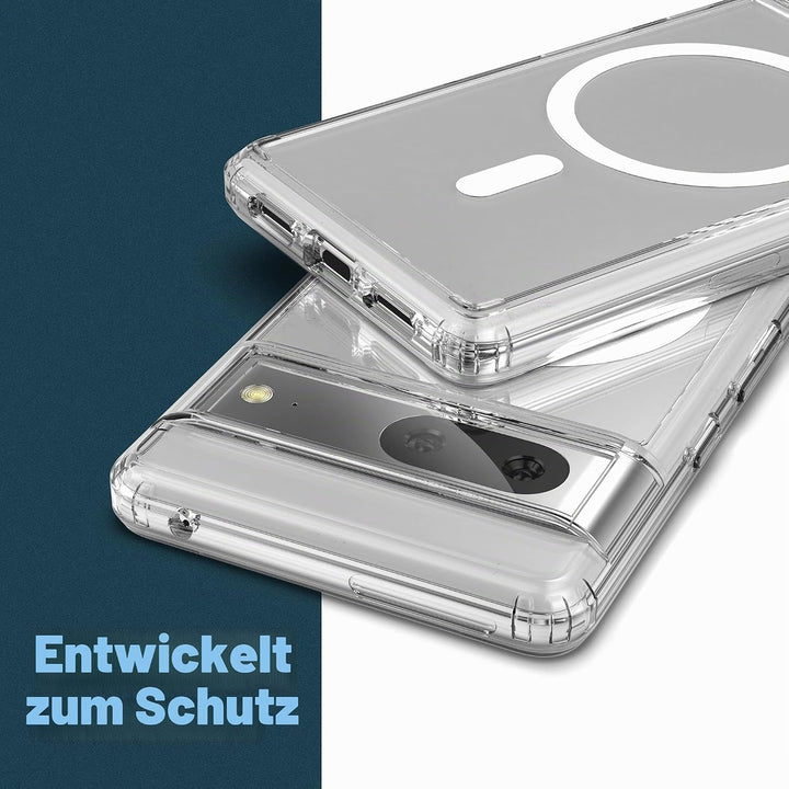 ENCASED Magnetische Schutzhülle für Google Pixel 7 – kompatibel mit MagSafe Laden und Zubehör (trans