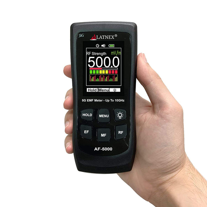 LATNEX AF-5000 5G EMF-Messgerät RF Detektor Tester und Leser mit Kalibrierungszertifikat – Testet un