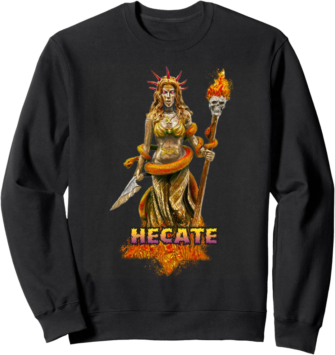 Hekate Göttin der Nekromantie mit Text Sweatshirt