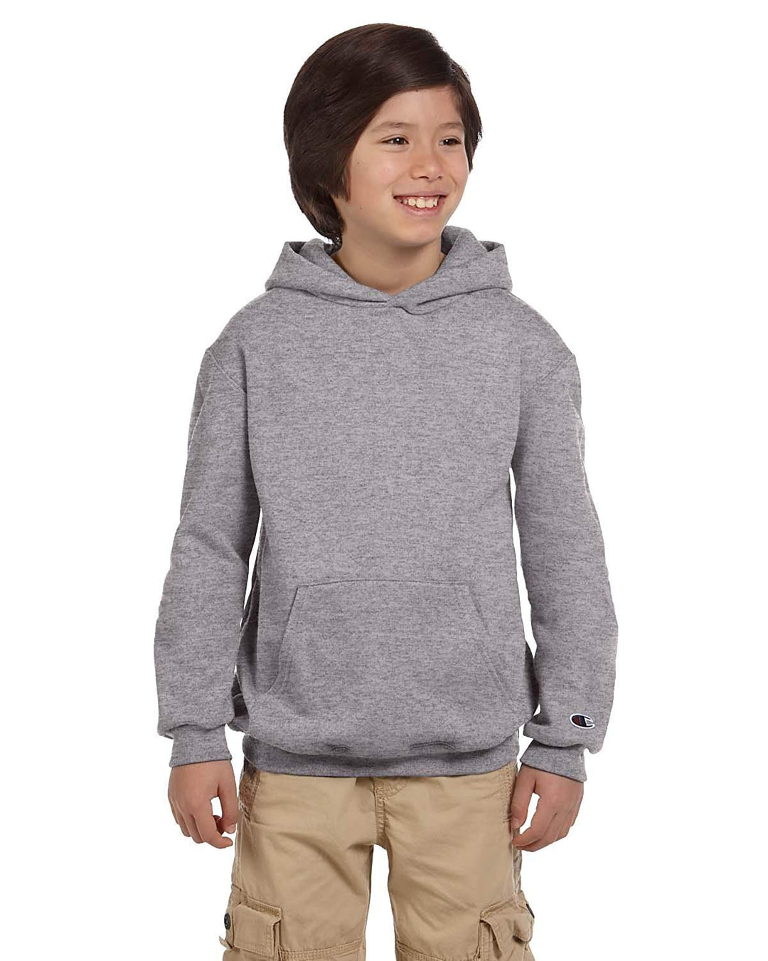 Champion Youth Eco Youth 9 oz. Pullover Hood, Medium, Light Steel
