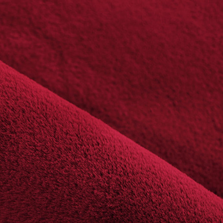 Carpetsale24 Teppich Wohnzimmer Einfarbig Modern Design 160 x 230 cm Rot - Hochflor Teppich Schlafzi