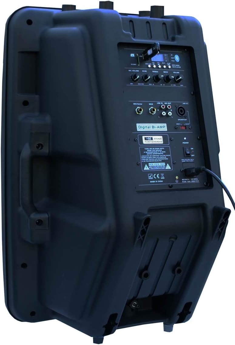 E-Lektron JAD38-B Sound-Anlage USB/SD & Bluetooth Soundsystem Digitale Bi-Amp Enstufe 500W RMS