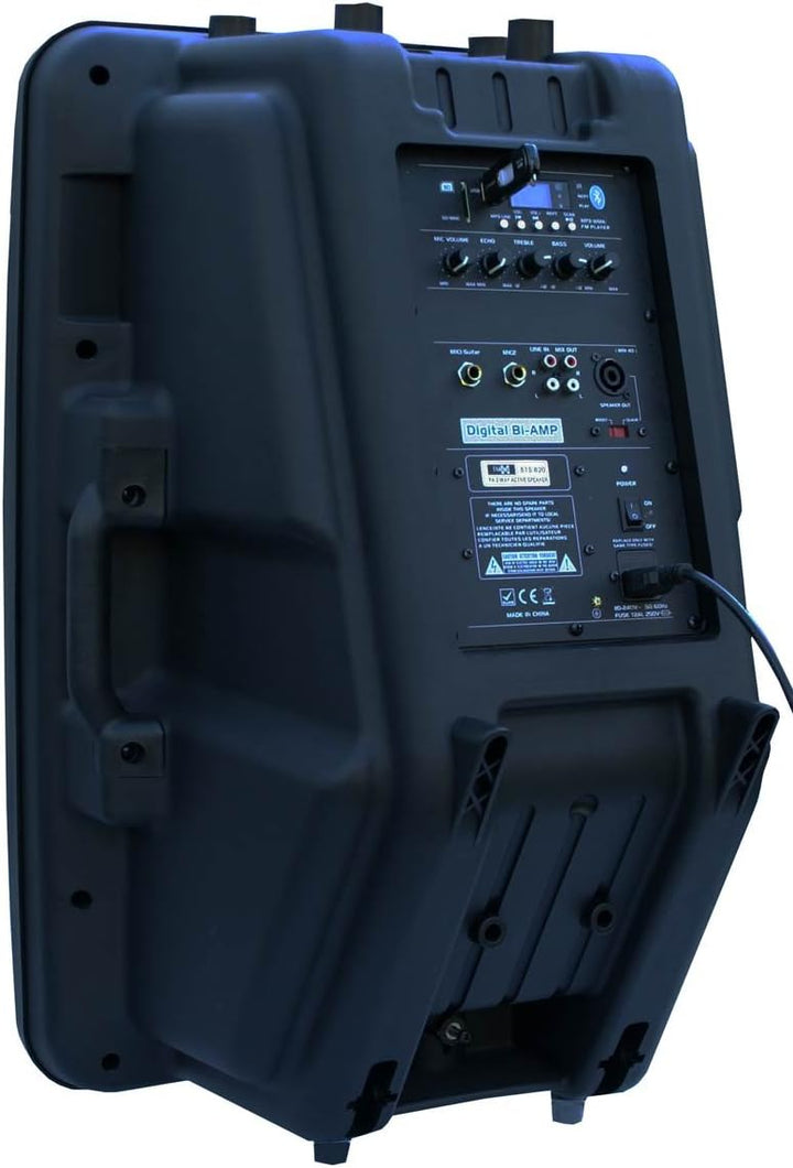 E-Lektron JAD38-B Sound-Anlage USB/SD & Bluetooth Soundsystem Digitale Bi-Amp Enstufe 500W RMS