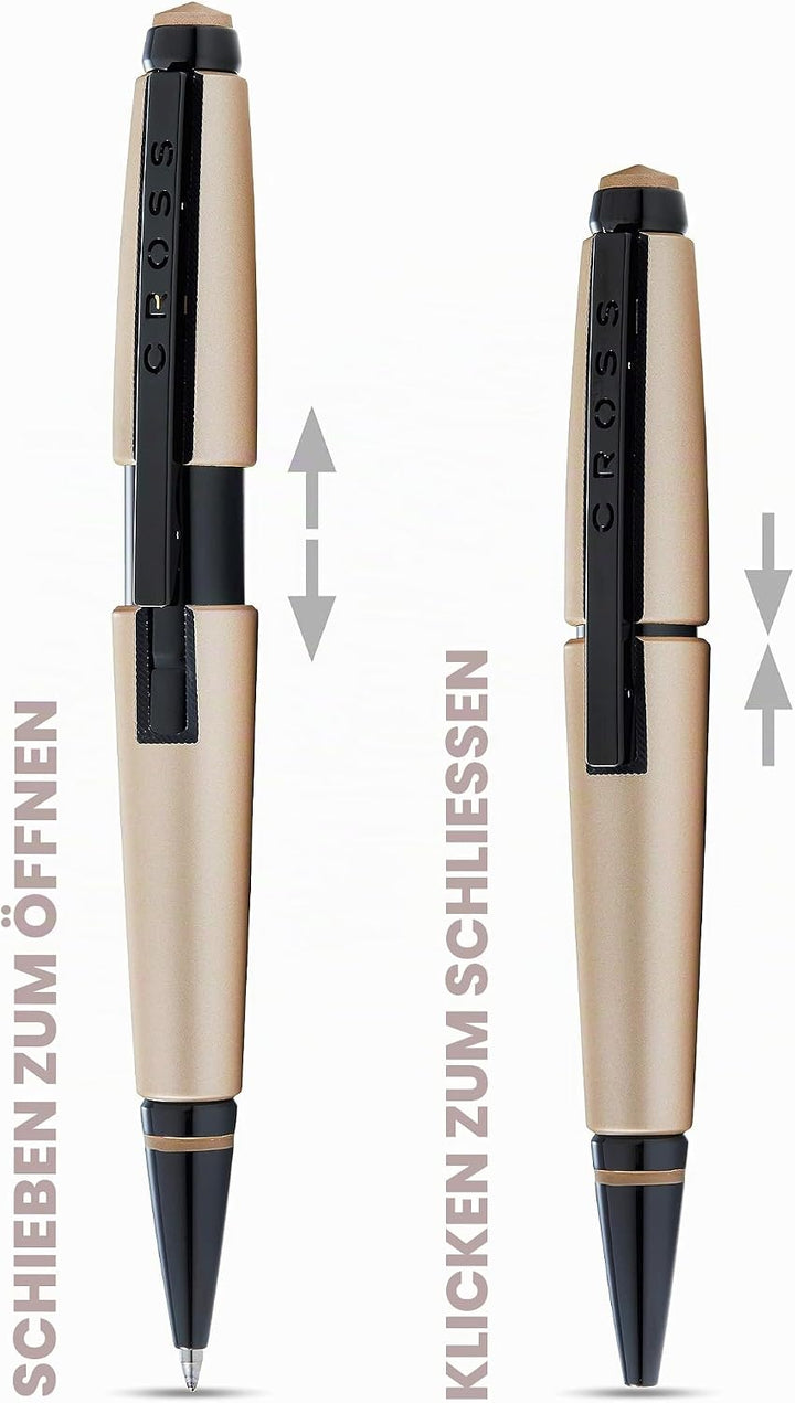 Cross Edge Rollerball (Strichstärke M, Schreibfarbe: schwarz, nachfüllbar, inkl. Premium Geschenkbox