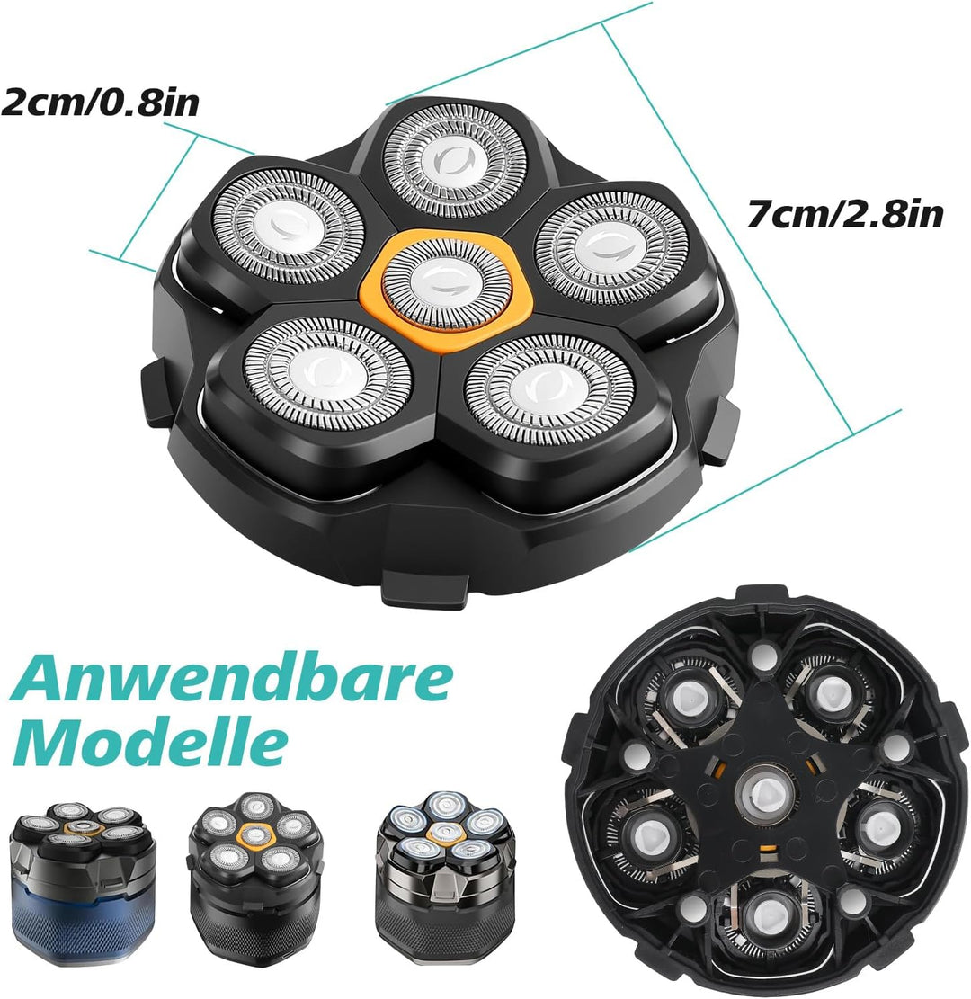 Magnetische 6 Blade Head Shaver Ersatzköpfe für DOAO JoyKoi Solimpia Singphere AEXIRI Head Shaver, I