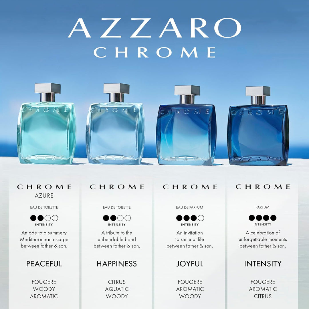Azzaro Chrome, Parfüm für Herren, Eau de Parfum, Frischer und zitrischer Duft mit Bergamotte, Tannen