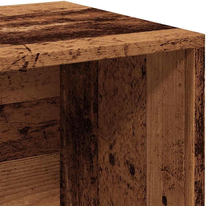 vidaXL Aufbewahrungstruhe Altholz-Optik 69,5x34x36 cm Holzwerkstoff, Aufbewahrungstruhe, Plattenspie