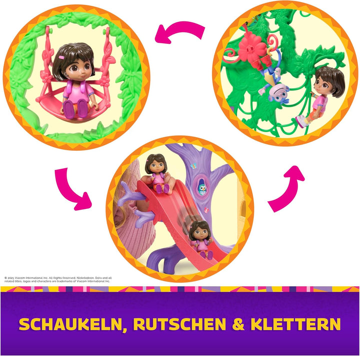 Dora Regenwald Casita Spielset - mit 2 Figuren, 8 Accessoires, 2 Songs und Geräuscheffekten aus der
