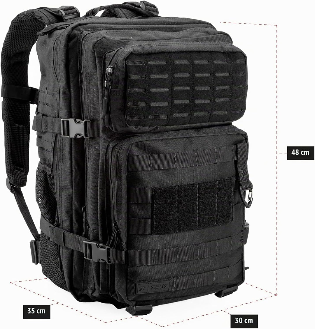 ZEUZ 45 Liter Rucksack Herren &amp; Damen - Sporttasche - Taktischer Militär Backpack mit Waserdicht Abd