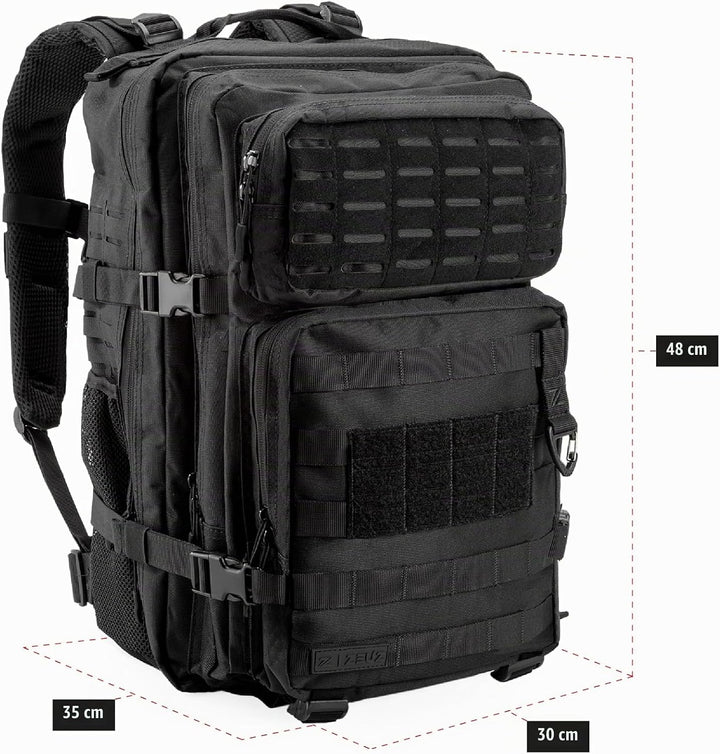 ZEUZ 45 Liter Rucksack Herren &amp; Damen - Sporttasche - Taktischer Militär Backpack mit Waserdicht Abd