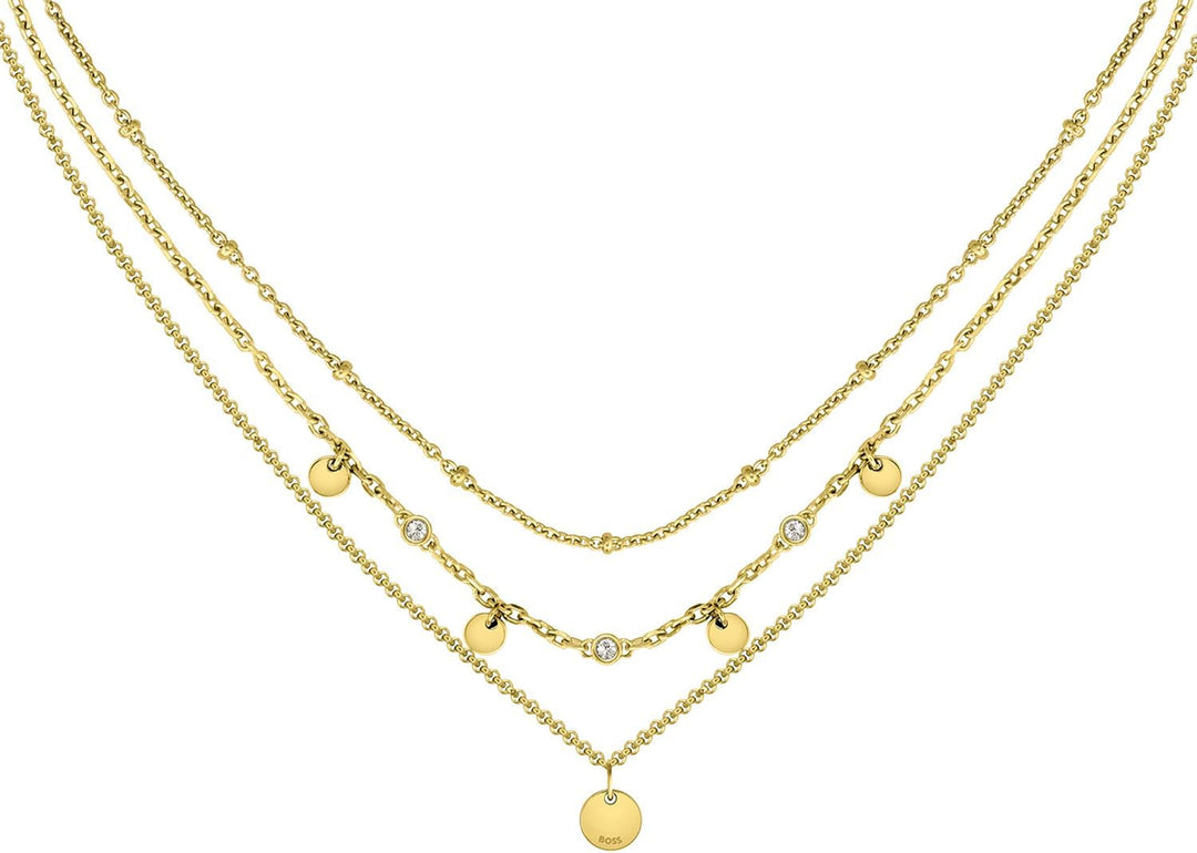 BOSS Jewelry Gliederhalskette für Damen Kollektion IRIS Gelbgold - 1580334