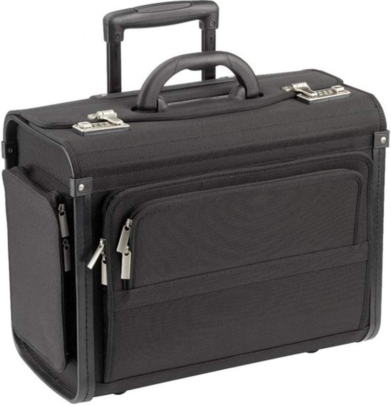 Pilotenkoffer Bowatex Aktenkoffer Business Koffer Trolley Nylon Schwarz 48 cm