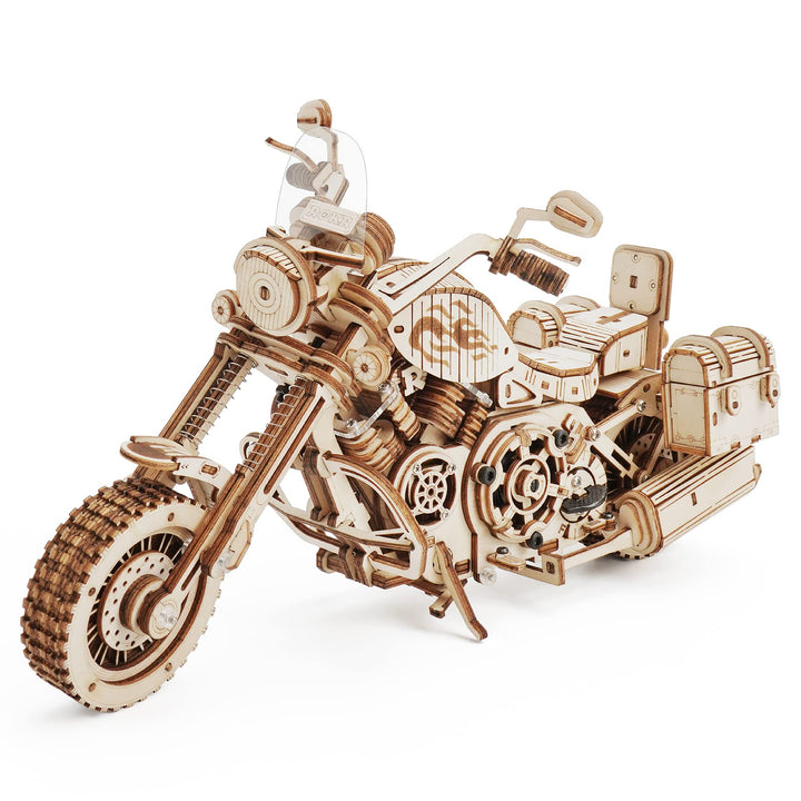 ROKR 3D Puzzle Holzbausatz Mechanische Getriebe Modell Cruiser-Motorrad für Kinder Erwachsene, Cruis