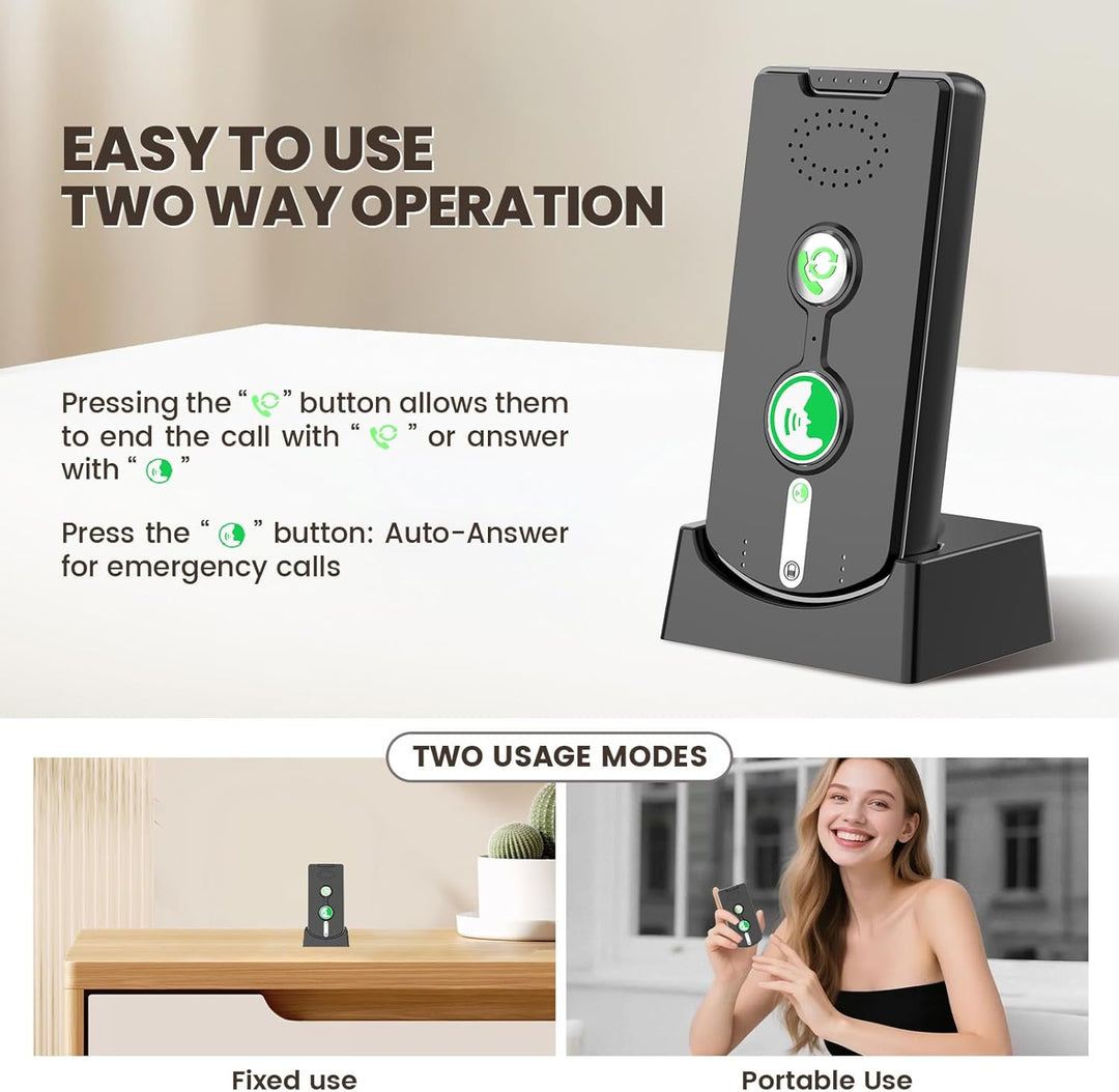 Gegensprechanlage, 2-Wege-Gegensprechanlage, kabelloses Intercom-System für Zuhause, 500M SOS Alarm