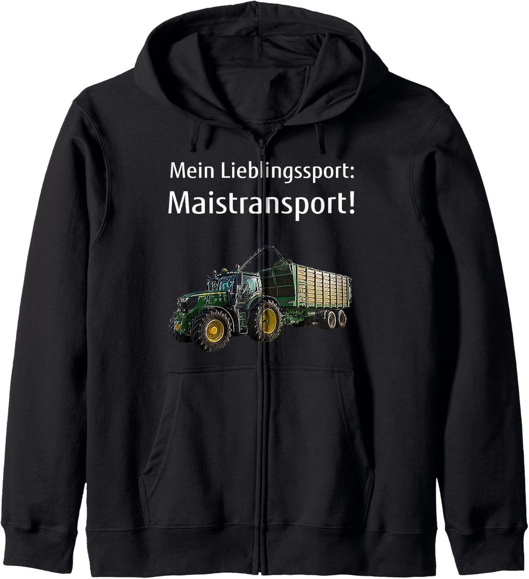 Landwirt Mais häckseln Bauer Lohner Silage Maistransport Kapuzenjacke
