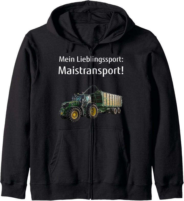 Landwirt Mais häckseln Bauer Lohner Silage Maistransport Kapuzenjacke
