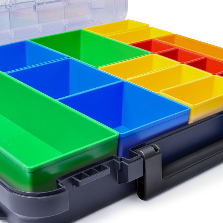 Sortimentskasten transparent mit Klappgriff | Bosch Sortimo T-BOXX 320 inkl. Insetbox T2 | Sortierbo