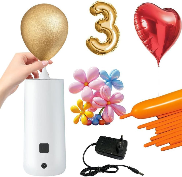 OBEST Luftballonpumpe Elektrisch Ballonpumpe Tragbare | Mini Ballon Aufblasgerät für lange Runde Bal