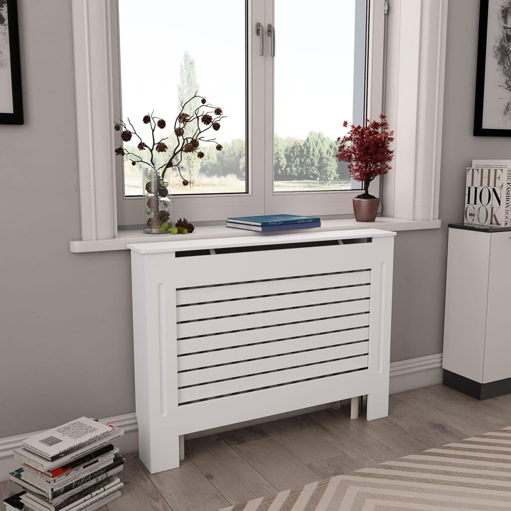 puraday Wohnzimmer Heizkörperabdeckung 112×19×81,5 cm MDF Heizkörper Verkleidung Abdeckung Heizkörpe
