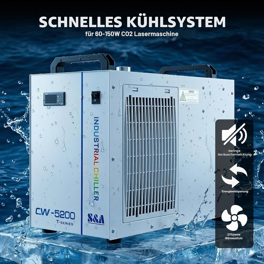 S&amp;A CW-5200TH (5200AG/AH aktualisiert) Industrial Water Chiller industrieller Wasserkühler 7L Kapazi