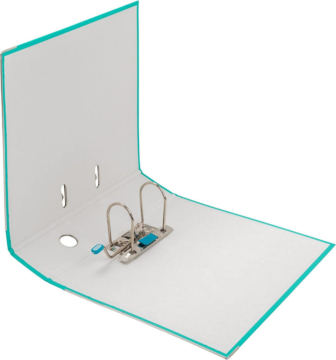 Elba Ordner A4, Smart Pro, 8 cm breit, Kunststoff aussen, mint, 10 Stück mint A4, breit, mint A4, br