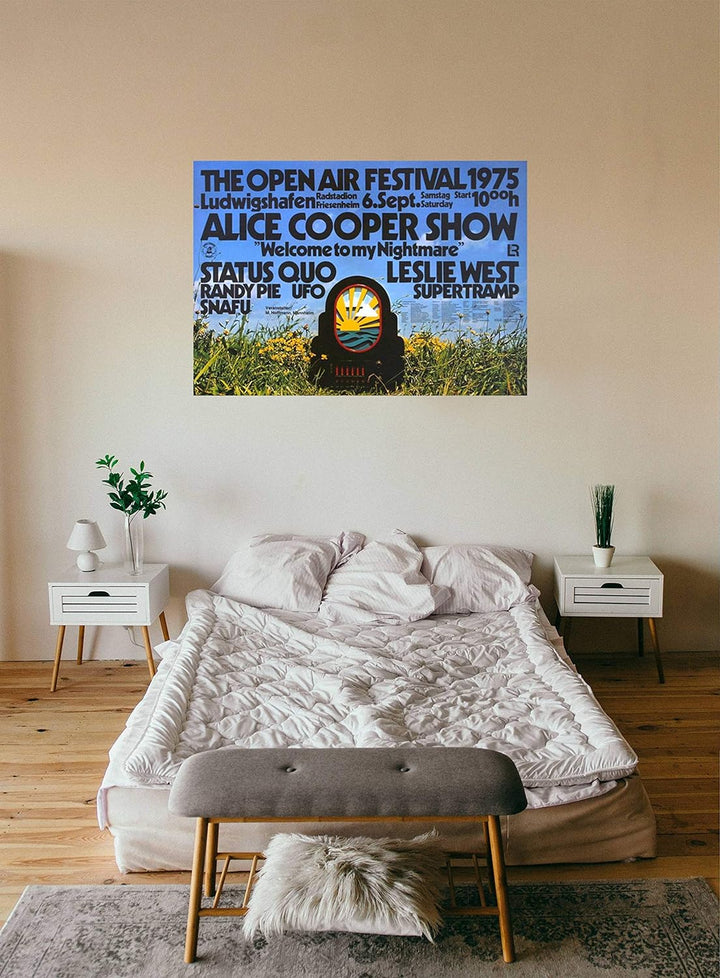 Alice Cooper - Open Air Festival, Ludwigshafen 1975 » Konzertplakat/Premium Poster | Live Konzert Ve