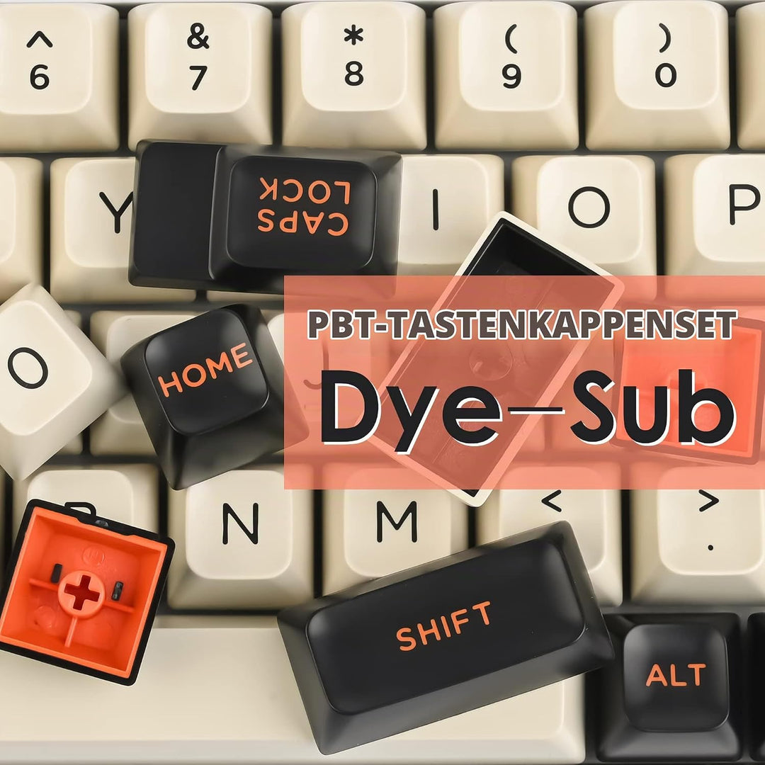SOLIDEE 150 Tastenkappen ASA Profil PBT Key Cap Set für Cherry Mx Gateron Kailh Schalter 60% 65% TKL