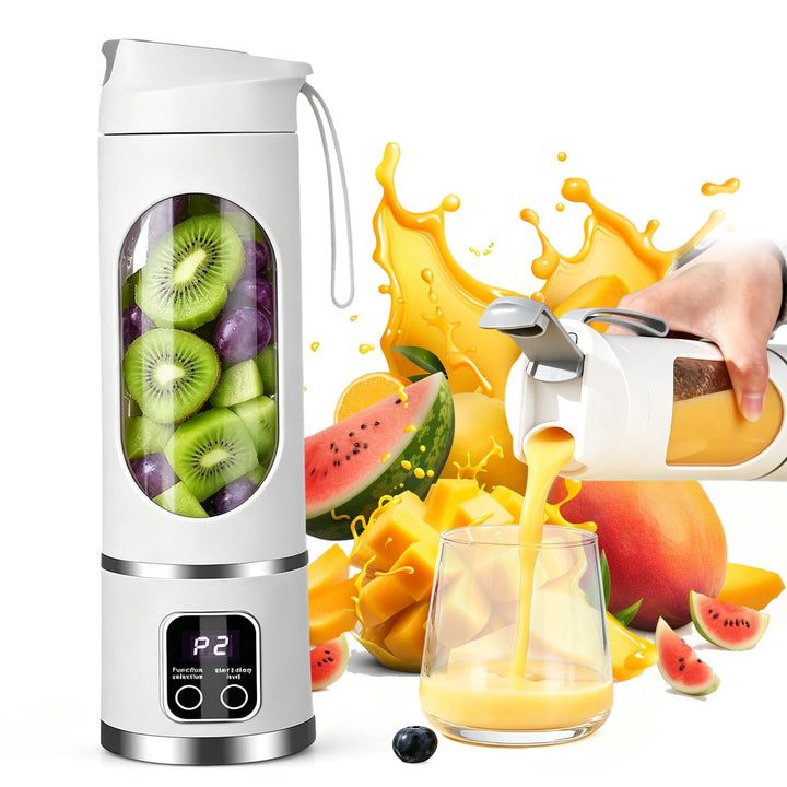 Tragbarer Mixer Smoothie Maker, Mixer to go 700 ml, Typ-C Wiederaufladbar, Becher mit Auslaufsichere