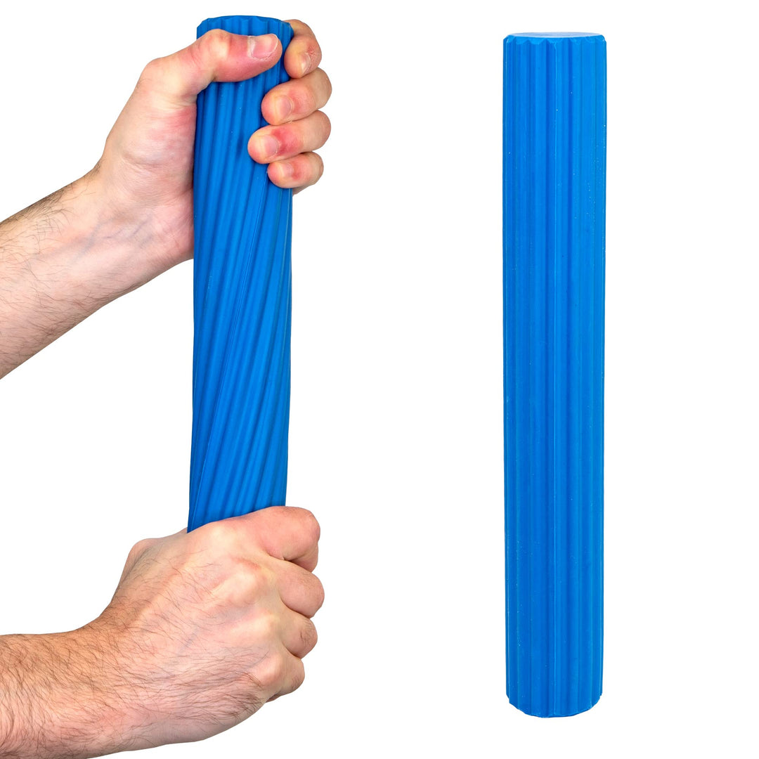 CanDo Hand- und Fingertrainer Twist-n-Bend, Flexibler Übungsstab, Trainingsstab, blau (schwer), 10-1