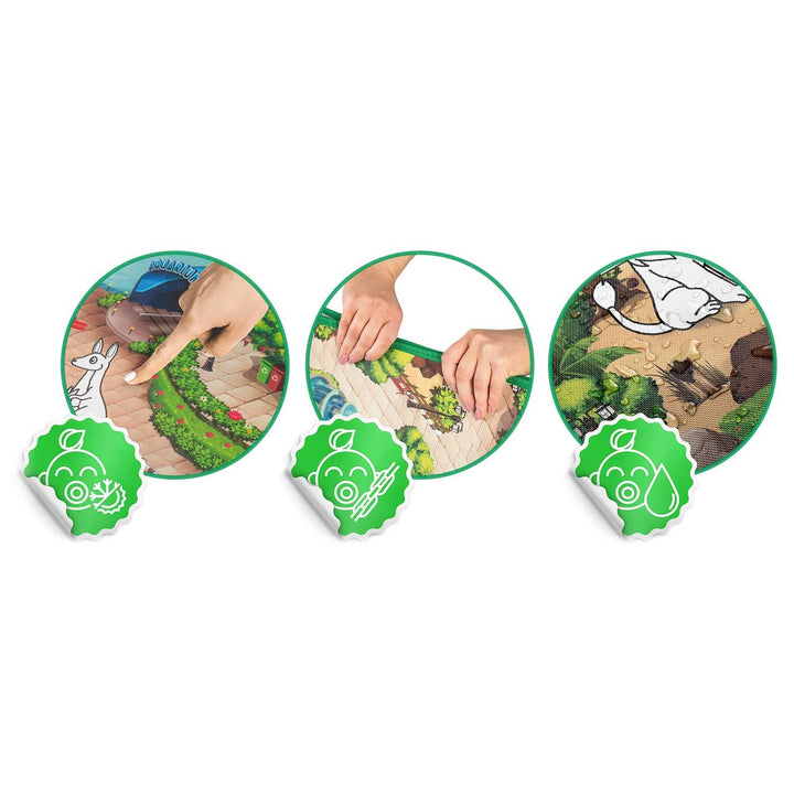 Ricokids - Spielmatte zum Bemalen - Set mit Buntstiften - für Babys und Kinder, Mädchen, Jungs - mit
