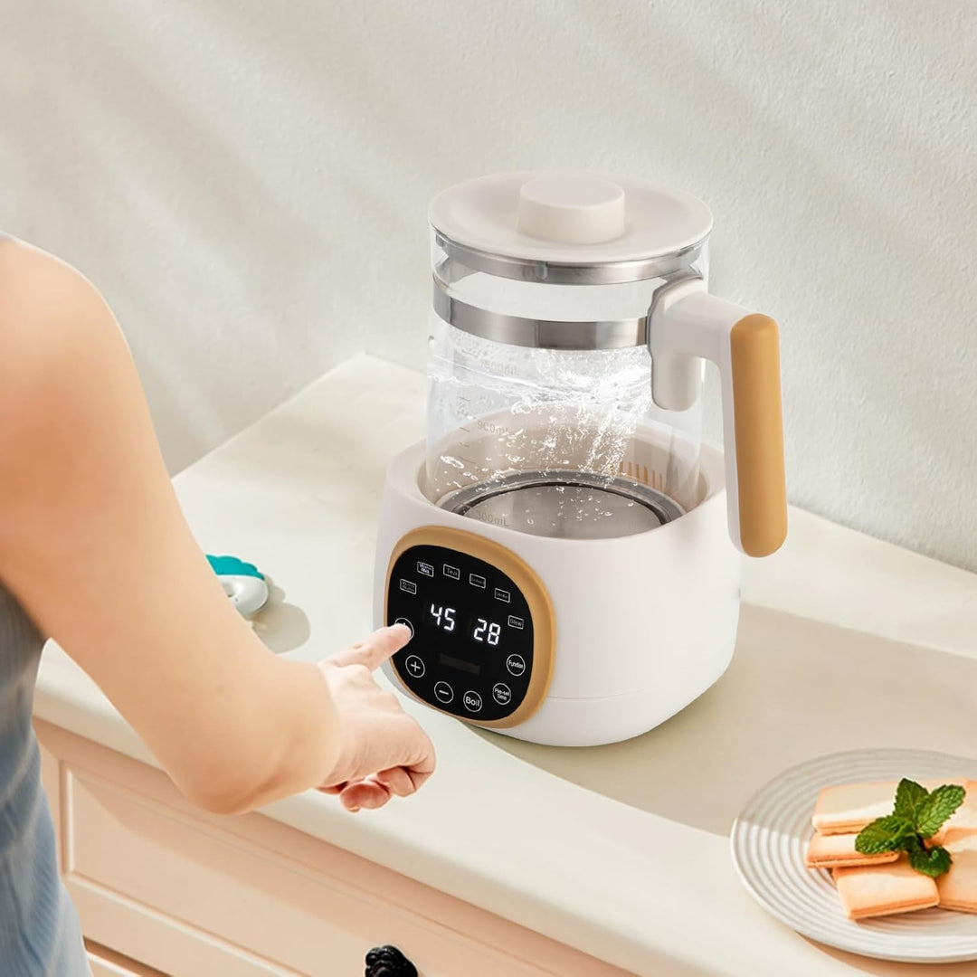 Wasserkocher mit Temperatureinstellung, Babyflaschenwärmer 1.3L Kapazität Flaschenwärmer 600W baby W