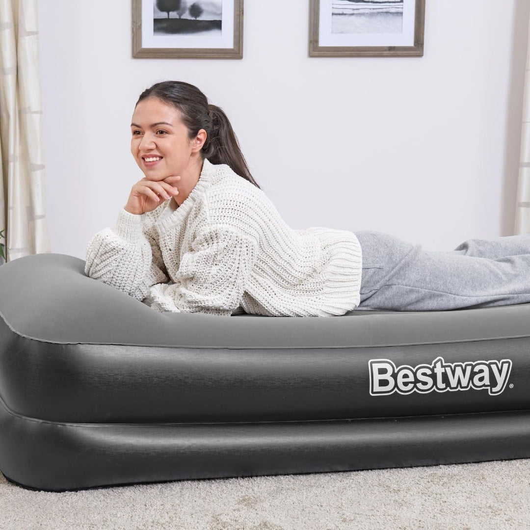 Bestway 67401-5 Einzelmatratze 191x97x46 cm mit integrierter Pumpe