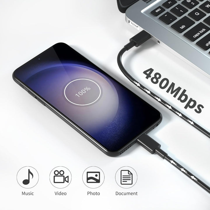 45W USB C Schnellladekabel und Schnellladegerät Ladegerät für Samsung Galaxy S25/S24/S23/S22/S21/S20
