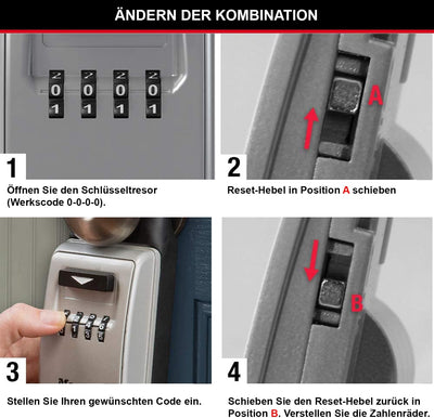 Master Lock Schlüsseltresor Einstellbarer Bügel, Aussen, 17.5 x 7.2 x 5.2 cm, Einstellbarer Bügel