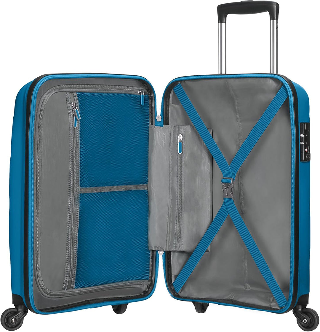 American Tourister Bon Air - Spinner S, Handgepäck, 55 cm, 31.5 L, Blau (Seaport Blue) Blau (Seaport