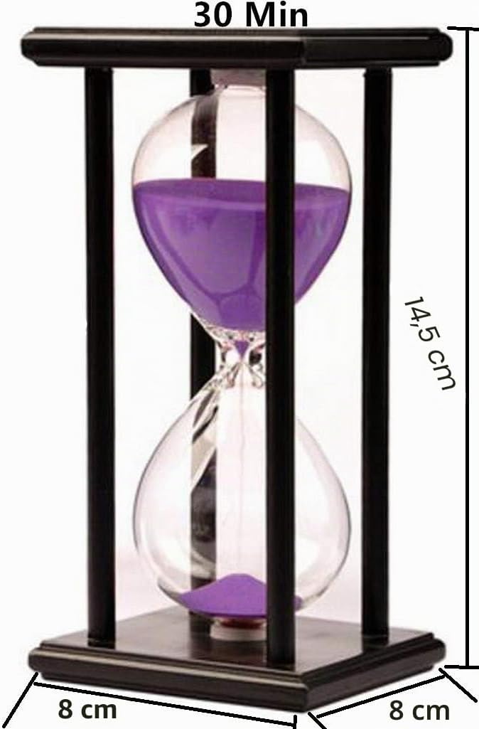 30 Minuten Sanduhr Uhr 30 Min Zuhause Dekoration Sanduhr-Timer Büro Ornament Sanduhr Hölzern Rahmen