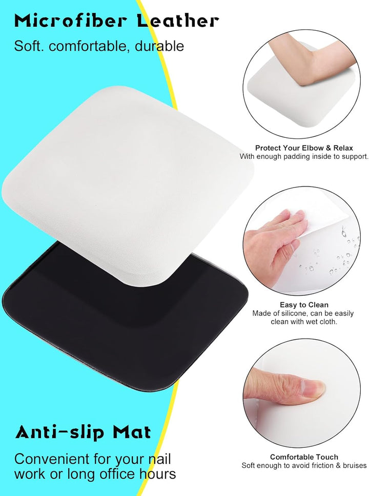 2 Packungen Elbow Rest Pads für Schreibtisch, TOROKOM Silikon Nageltechnik weiche Elbow Armlehne, Ru
