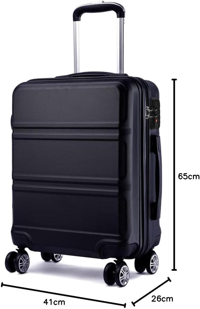 KONO Koffer Trolley Reisekoffer aus ABS+PC – Leichter Hartschalenkoffer mit 4 Zwillingsrollen und TS