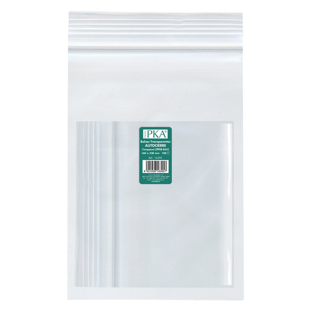 PKA 16397 – Pack von 100 Beutel aus Kunststoff mit Selbstklebeverschluss, 230 x 320 mm